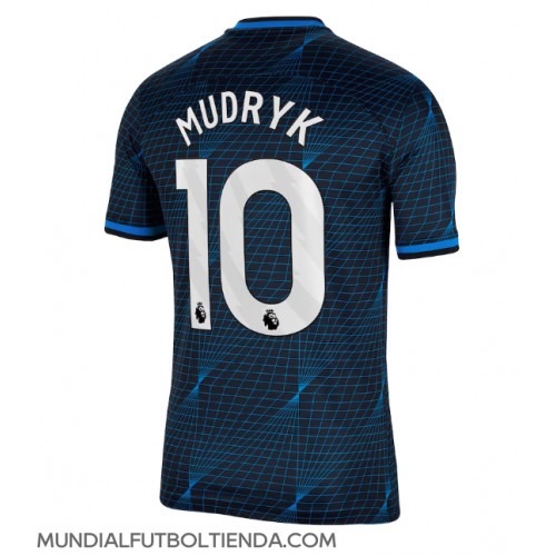 Camiseta Chelsea Mykhailo Mudryk #10 Segunda Equipación Replica 2023-24 mangas cortas